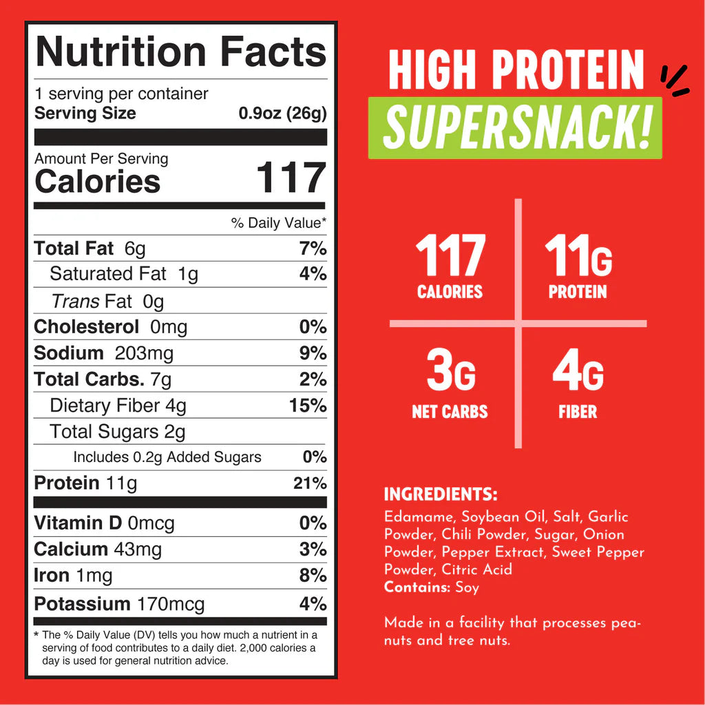 Crunchy Roasted Edamame Beans (Sriracha)