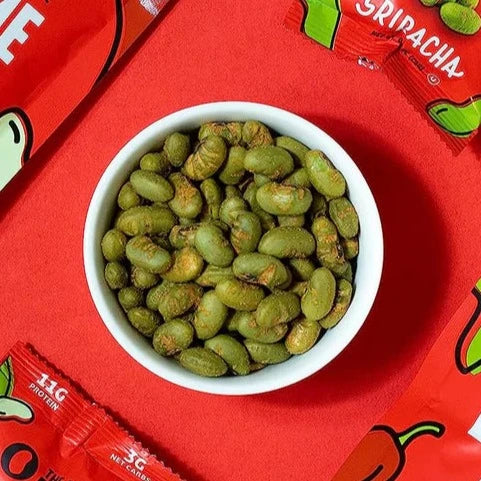 Crunchy Roasted Edamame Beans (Sriracha)